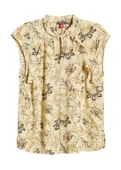 Vince Camuto Floral Ruffle Blouse