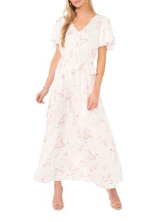 Vince Camuto Floral Short Sleeve Maxi Dress
