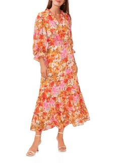 Vince Camuto Floral Smocked Waist Maxi Dress