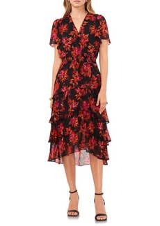 Vince Camuto Floral Tiered Dress