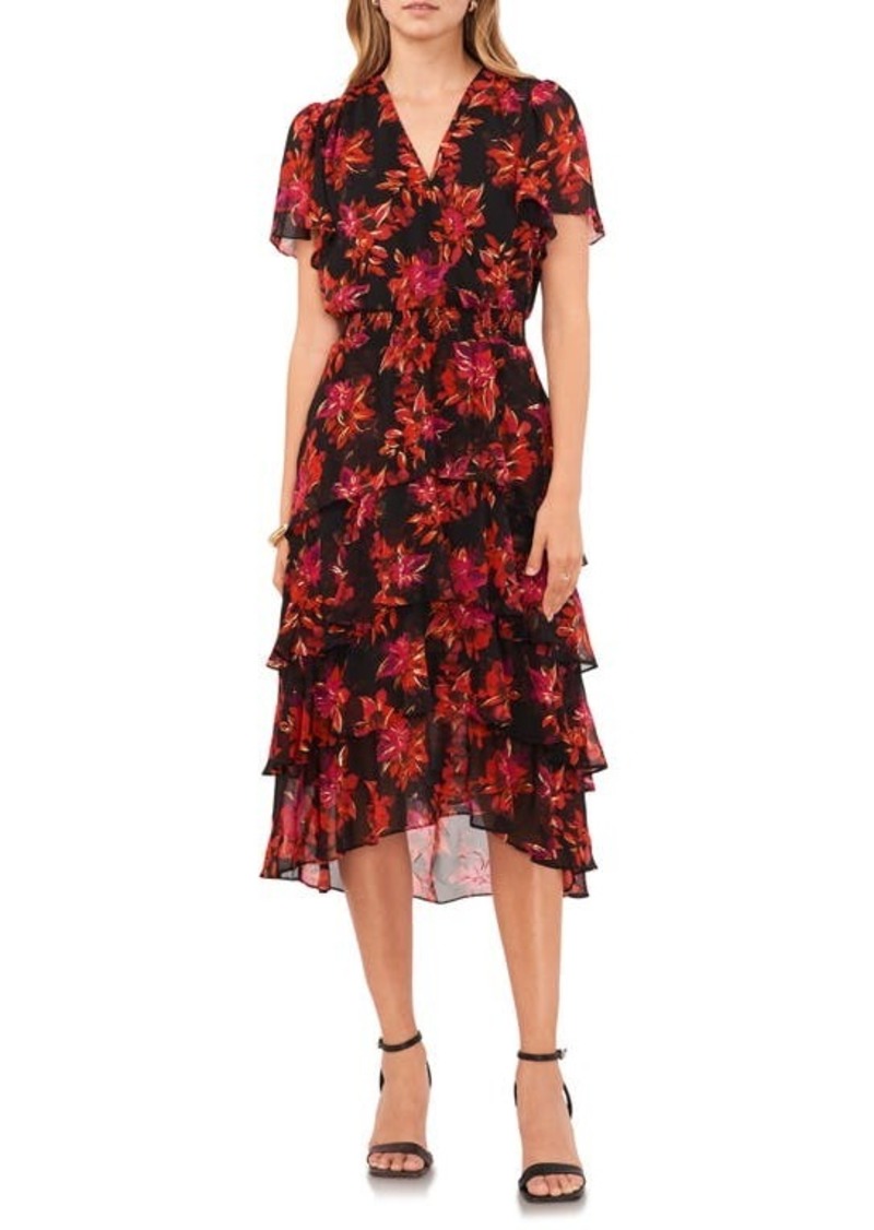 Vince Camuto Floral Tiered Dress