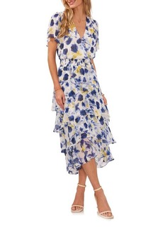 Vince Camuto Floral Tiered Midi Dress