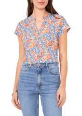 Vince Camuto Floral V-Neck Top