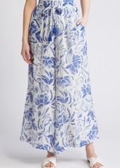 Vince Camuto Floral Wide Leg Drawstring Pants