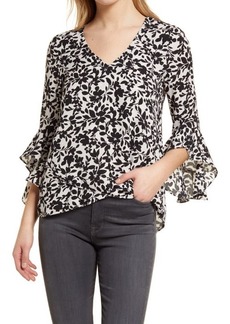 Vince Camuto Flutter Sleeve Blouse in New Ivory at Nordstrom