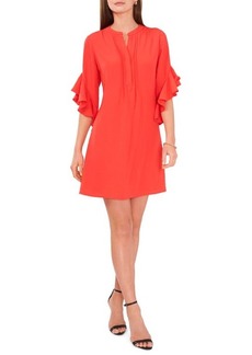 Vince Camuto Flutter Sleeve Dress in Radient Red at Nordstrom