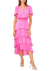 Vince Camuto Flutter Sleeve Tiered Dress