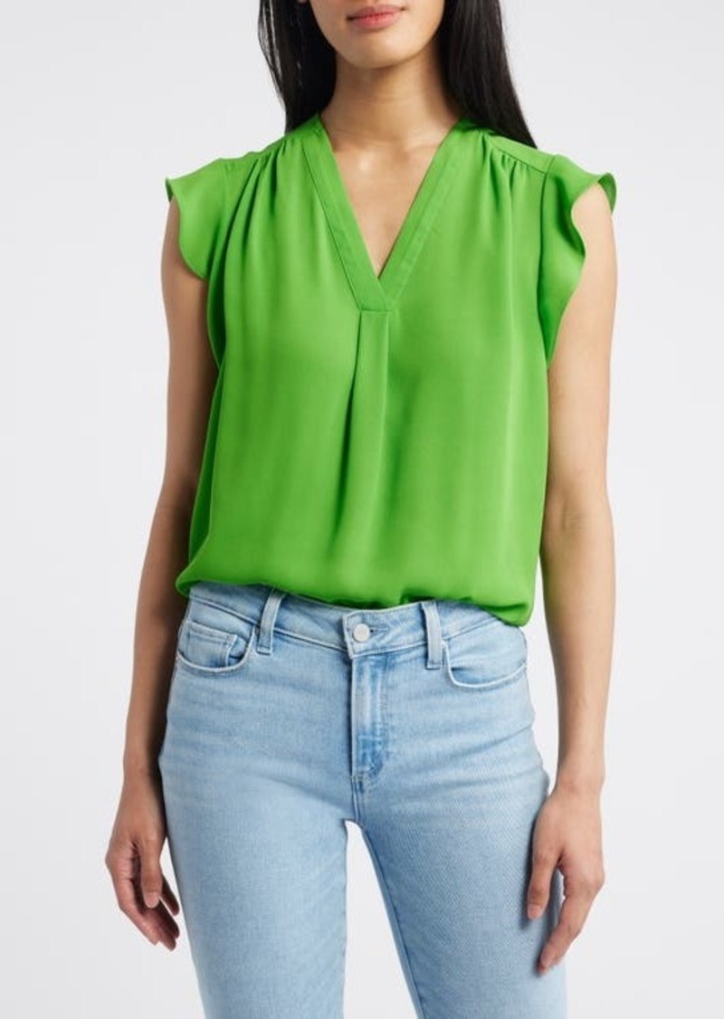 Vince Camuto Flutter Sleeve Top