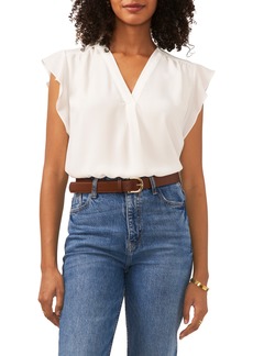 Vince Camuto Flutter Sleeve Top in New Ivory at Nordstrom Rack