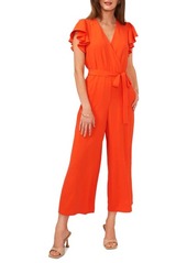 Vince Camuto Flutter Sleeve Wide Leg Jumpsuit