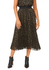 Vince Camuto Foil Dot Chiffon Skirt in Rich Black at Nordstrom