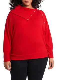 Vince Camuto Foldover Neck Long Sleeve Top