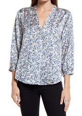 Vince Camuto Fresh Blooms V-Neck Top in Fresh Pink at Nordstrom