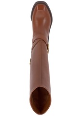 Vince Camuto Gini Extra Wide-Calf Buckled Knee-High Riding Boots - Whiskey