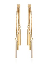 Vince Camuto Gold-Tone Fringe and Bar Drop Earrings - Gold