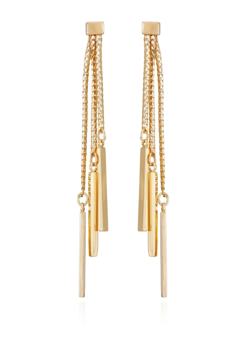 Vince Camuto Gold-Tone Fringe and Bar Drop Earrings - Gold