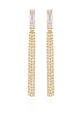 Vince Camuto Gold-Tone Glass Stone Baguette Fringe Drop Earrings - Gold