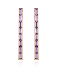 Vince Camuto Gold-Tone Glass Stone Baguette Stick Drop Earrings - Gold