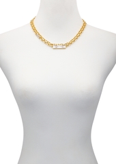 Vince Camuto Gold-Tone Glass Stone Pendant Layered Necklace - Gold