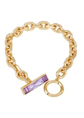 Vince Camuto Gold-Tone Glass Stone Toggle Chain Bracelet - Gold