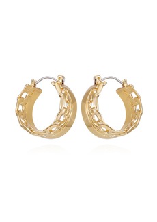 Vince Camuto Gold-Tone Textured Organic Hoop Earrings - Gold