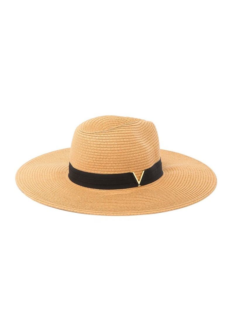 Vince Camuto Grossgrain Panama Hat in Tan at Nordstrom Rack