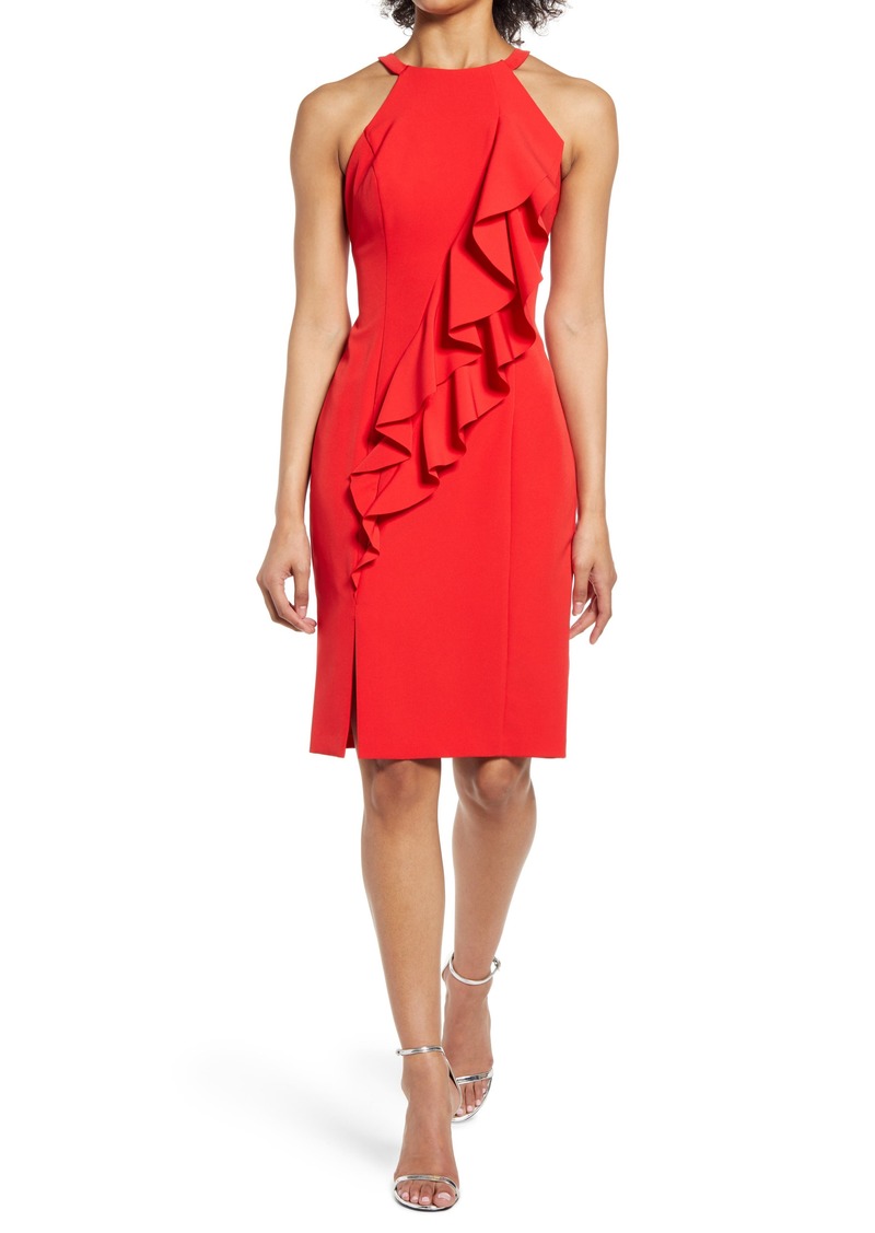 vince camuto halter neck shift dress