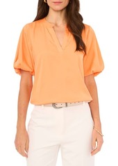 Vince Camuto Hammered Satin Puff Sleeve Top