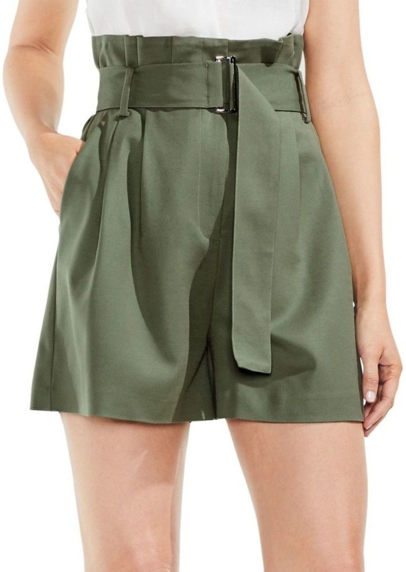 Vince Camuto High-Waist Belted Paperbag Shorts