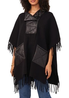 Vince Camuto Hoodie Cape with Fringe