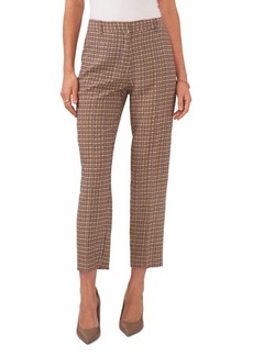 Vince Camuto Houndstooth Check Ankle Straight Leg Pants