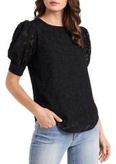 VINCE CAMUTO Jacquard Puff Sleeve Top