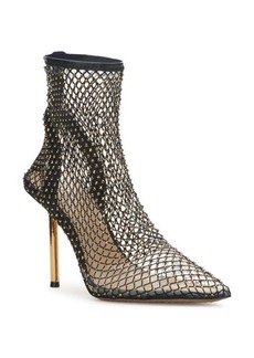 Vince Camuto Kiskia Fishnet Pointy Toe Bootie in Black at Nordstrom