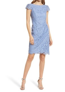 Vince Camuto Lace Cap Sleeve Dress in Blue at Nordstrom