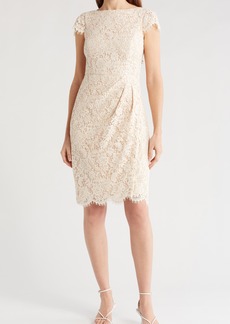 Vince Camuto Lace Cap Sleeve Dress in Ivory Beige at Nordstrom Rack