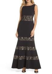 Vince Camuto Lace Panel Trumpet Gown