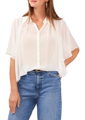 Vince Camuto Layered Chiffon Button-Up Shirt in New Ivory at Nordstrom Rack