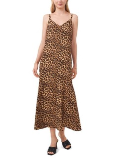 Vince Camuto Leopard Print Slipdress in Brown/Rich Black at Nordstrom