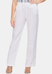 Vince Camuto Women's Linen Drawstring Wide Leg Pants - Ultra White