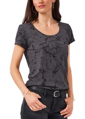 Vince Camuto Marble-Textured Scoop-Neck Top
