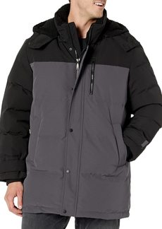 Vince Camuto Men's Color Block Long Winter Parka Jacket Coat  M