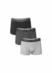 Vince Camuto Men's Cotton Stretch Trunk Underwear Multi-Pack 3Pk Black/Grey/Charcoal