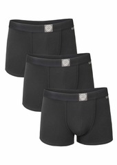 Vince Camuto Men's Microfiber Stretch Trunk Underwear Multi-Pack 3Pk Black/Black/Black