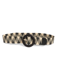 Vince Camuto Mixed Woven Stretch Belt in Black at Nordstrom Rack