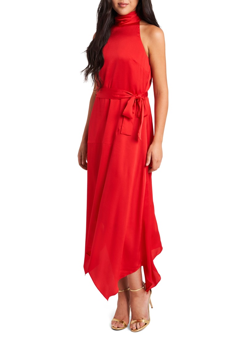 vince camuto mock halter dress