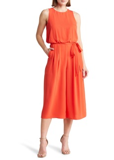 Vince Camuto Moss Crepe Blouson Crop Jumpsuit in Poppy at Nordstrom Rack