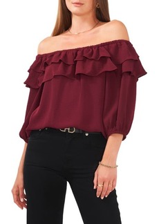 Vince Camuto Off-the-Shoulder Double Ruffle Top