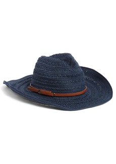 Vince Camuto Open Weave Cowgirl Hat in Navy at Nordstrom Rack