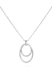 Vince Camuto Oval Pendant Necklace in Imitation Rhodium at Nordstrom Rack