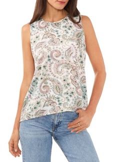 Vince Camuto Paisley Sleeveless Twill Top